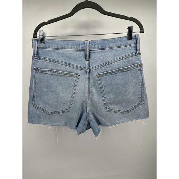 Madewell Womens Size 30 The Perfect Jean Short Blue Denim NWT High Rise Raw Hem - Picture 5 of 9